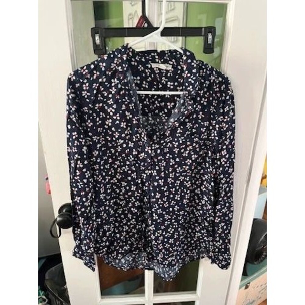 beachlunchlounge Floral Long Sleeve Button Up Shirt Size M